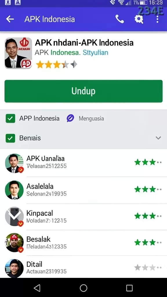 Cuplikan layar MADU303 — menu navigasi