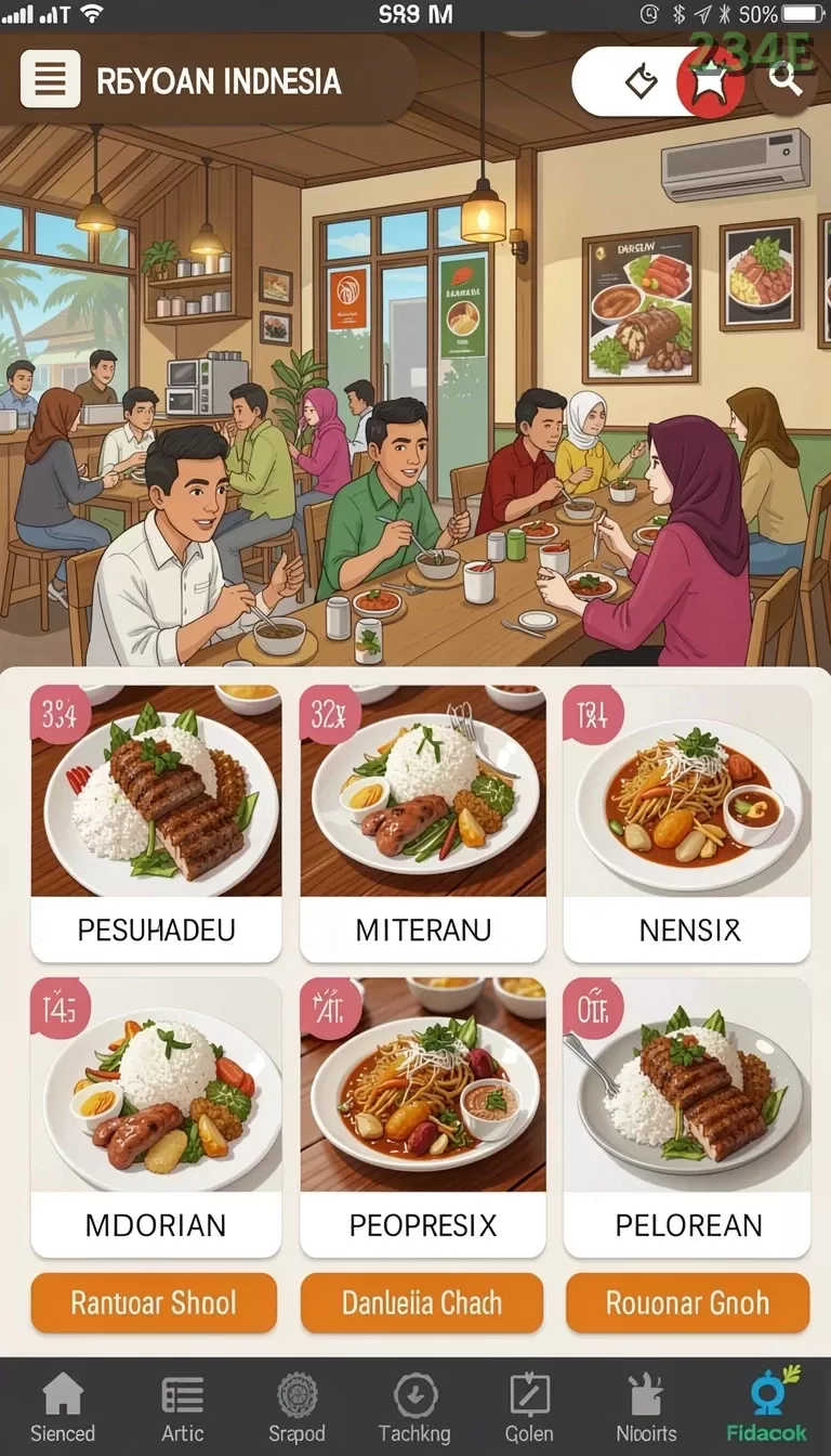 Cuplikan layar WAJAN4D — menu navigasi